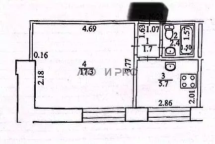 1-к кв. Башкортостан, Уфа ул. Дмитрия Донского, 5/8 (27.1 м) - Фото 2