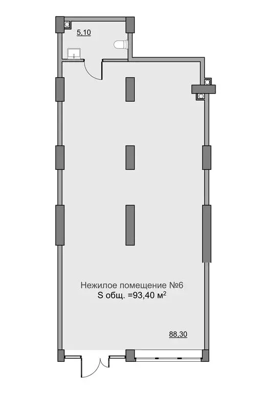 Помещение свободного назначения (93.4 м) - Фото 2
