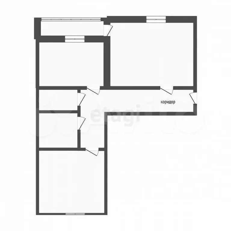 2-к. квартира, 49,4 м, 4/5 эт. - Фото 0