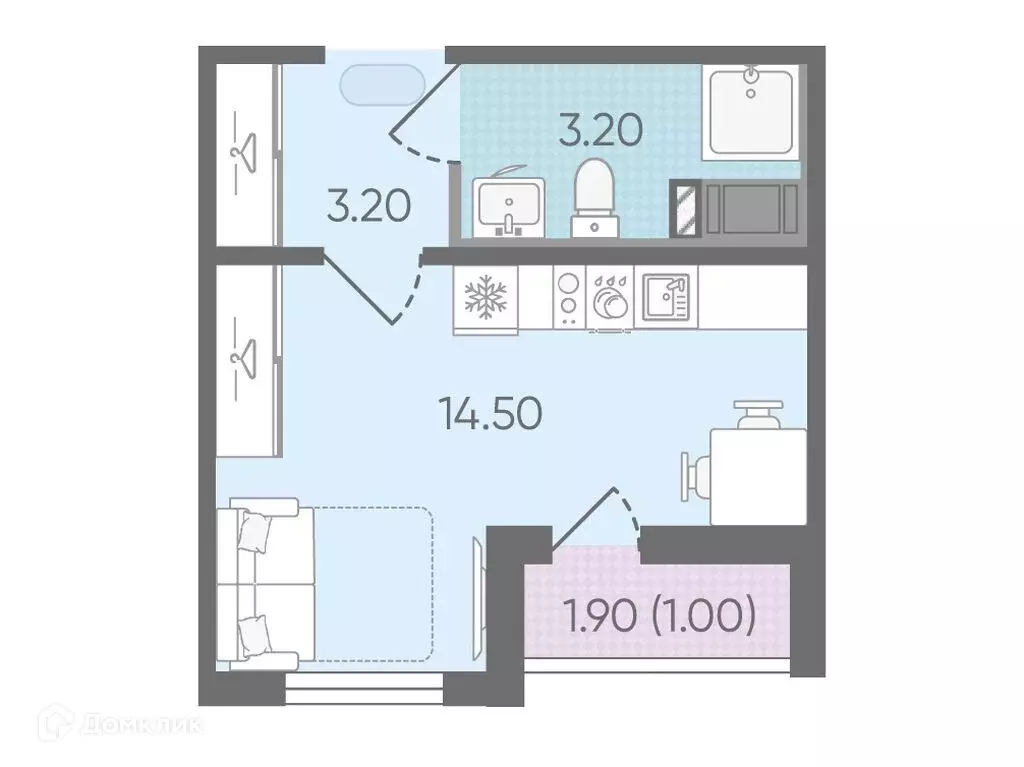 Продаётся квартира-студия, 21.9 м - Фото 0
