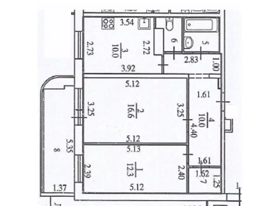 2-к кв. Свердловская область, Екатеринбург ул. Ангарская, 28 (55.4 м) - Фото 2