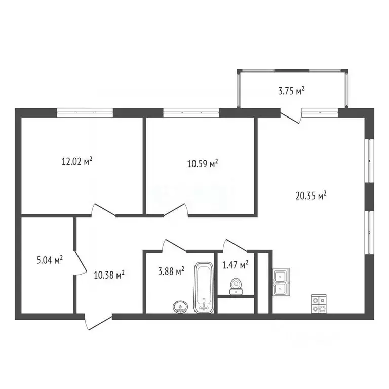 2-к кв. Санкт-Петербург просп. Героев, 31 (63.2 м) - Фото 1