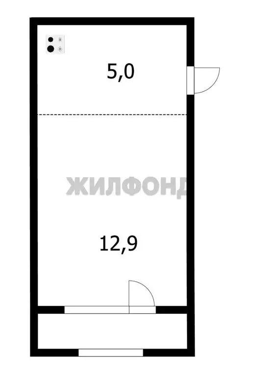 Квартира-студия: Обь, Геодезическая улица, 6Вк3 (26.5 м) - Фото 1