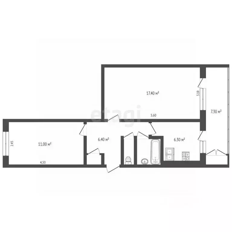 2-к кв. Крым, Ялта городской округ, Никита пгт 8 (47.8 м) - Фото 1