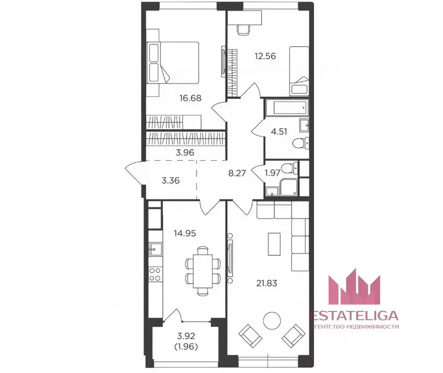 3-к кв. Москва ул. Виктора Маслова, 2 (89.0 м) - Фото 2