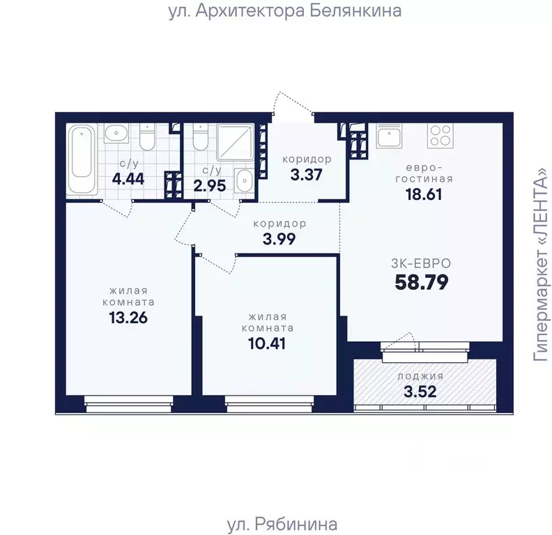 2-к кв. Свердловская область, Екатеринбург Академический мкр, ... - Фото 1