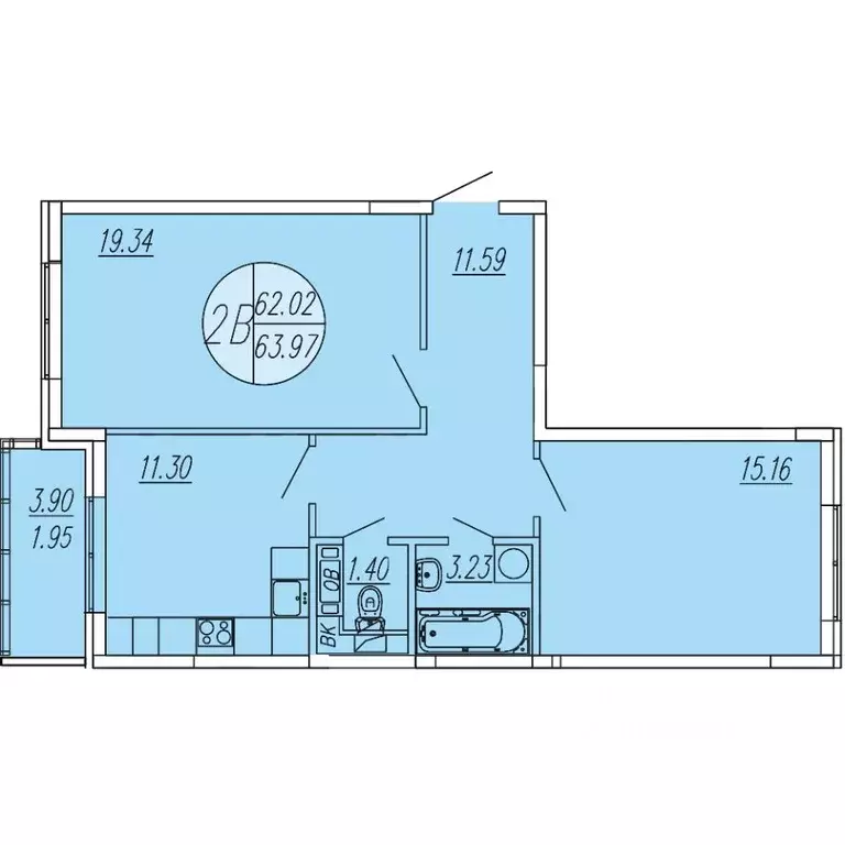 2-к кв. Московская область, Мытищи городской округ, д. Шолохово ... - Фото 1