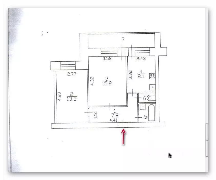 Квартира, 2 комнаты, 54.6 м - Фото 2