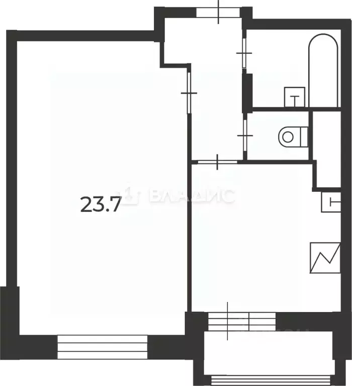 1-к кв. Москва ул. Ремизова, 11К2 (42.5 м) - Фото 1