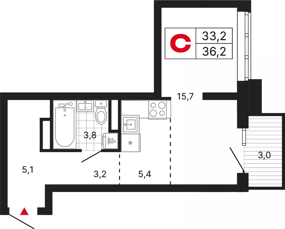 Квартира-студия: Москва, ЖК Бестселлер (36.2 м) - Фото 1
