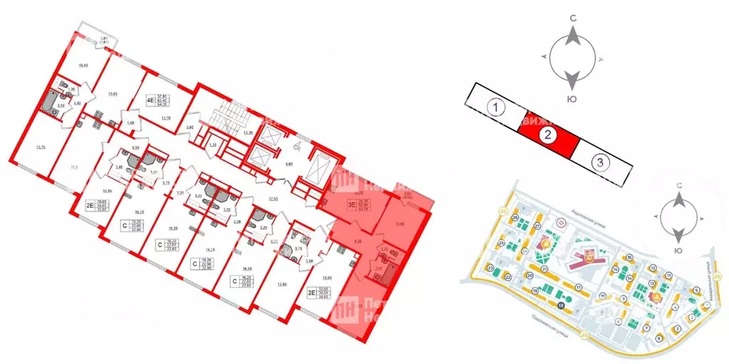 2-к кв. Санкт-Петербург ул. Пахомовская, 12к2 (53.7 м) - Фото 2
