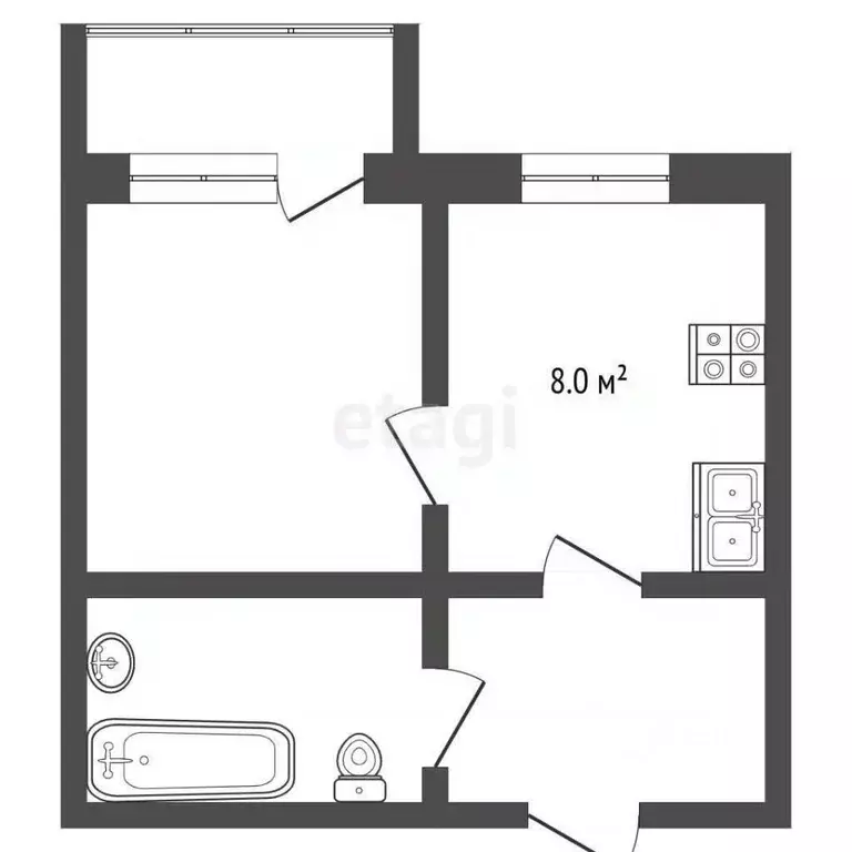 1-к кв. Крым, Ялта наб. Имени В.И. Ленина, 13 (57.0 м) - Фото 2
