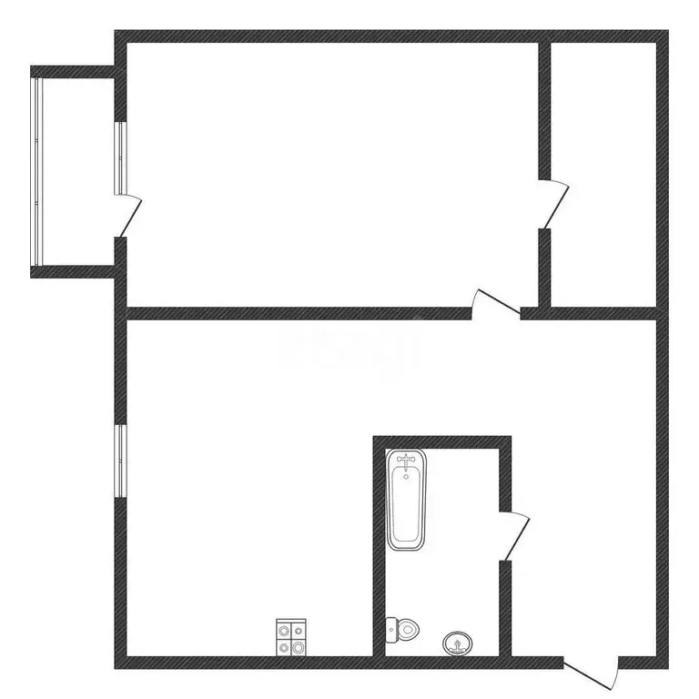 1-комнатная квартира: Черкесск, Красноармейская улица, 46 (33.2 м) - Фото 2