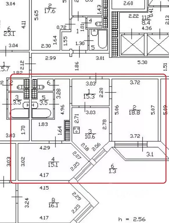 2-к кв. Санкт-Петербург просп. Сизова, 25 (64.6 м) - Фото 2