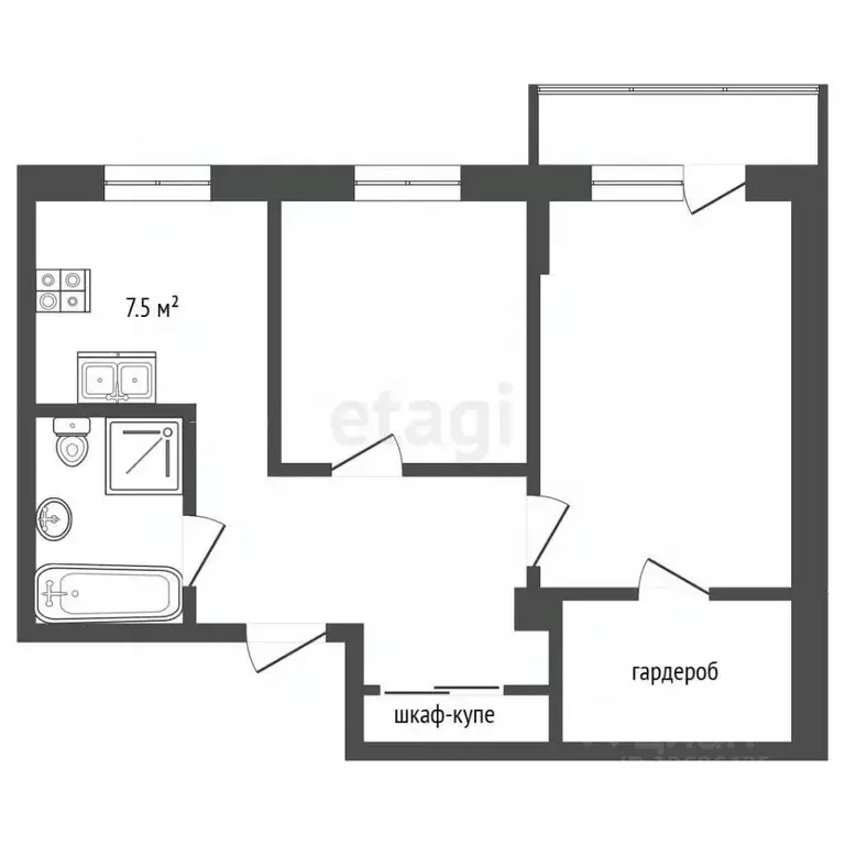 2-к кв. Московская область, Видное ул. Ольховая, 2 (64.2 м) - Фото 2