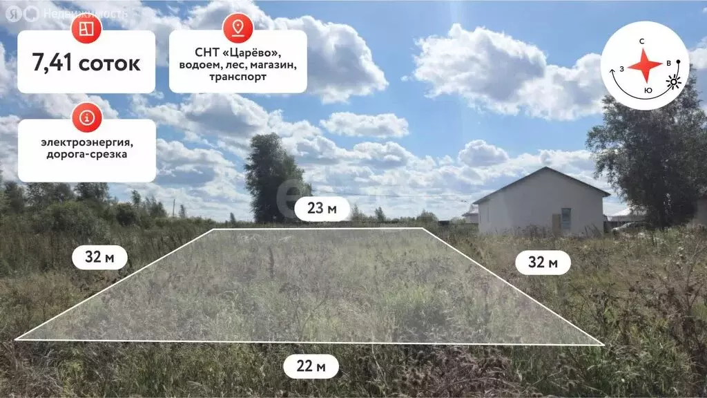 Участок в Тюмень, садоводческое некоммерческое товарищество Большое ... - Фото 1