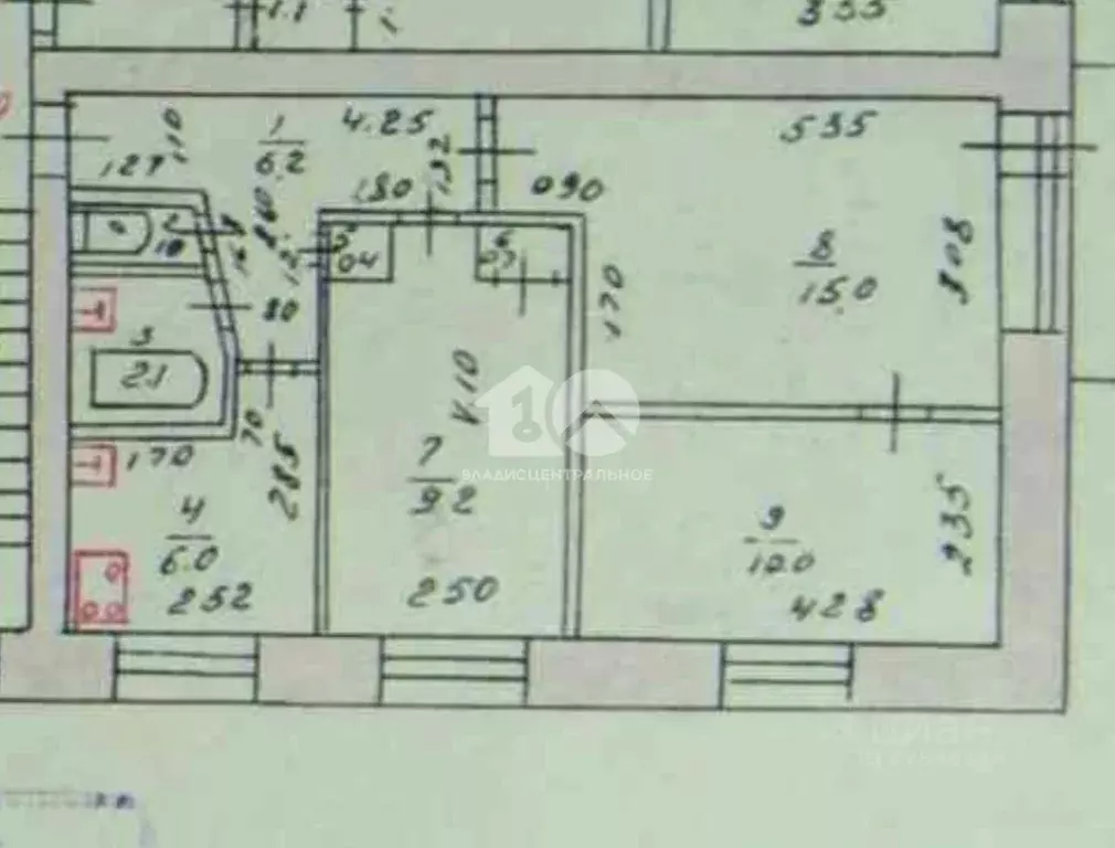3-к кв. Новосибирская область, Новосибирск ул. Гаранина, 1 (60.0 м) - Фото 2