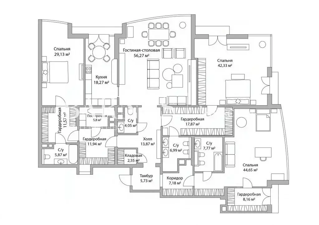 4-к кв. Москва Нежинская ул., 1к4 (305.0 м) - Фото 1