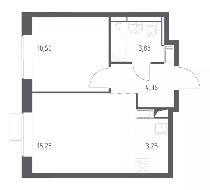 1-комнатная квартира: деревня Юрлово, ЖК Пятницкие Луга, к2/1 (37.24 ... - Фото 1