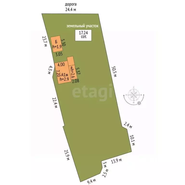 Дом в Крым, Кировский район, с. Владиславовка ул. Пушкина (29 м) - Фото 2