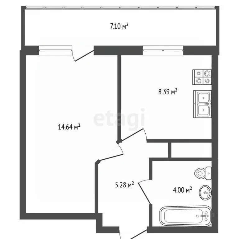 1-к кв. Санкт-Петербург ул. Среднерогатская, 12к1 (32.9 м) - Фото 2