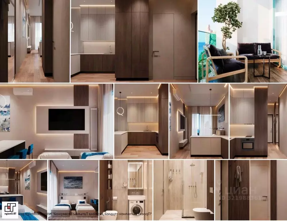 Студия Севастополь ул. Парковая, 5 (30.91 м) - Фото 2