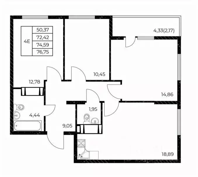 3-к кв. Ростовская область, Ростов-на-Дону Звезда Столицы 2 жилой ... - Фото 1