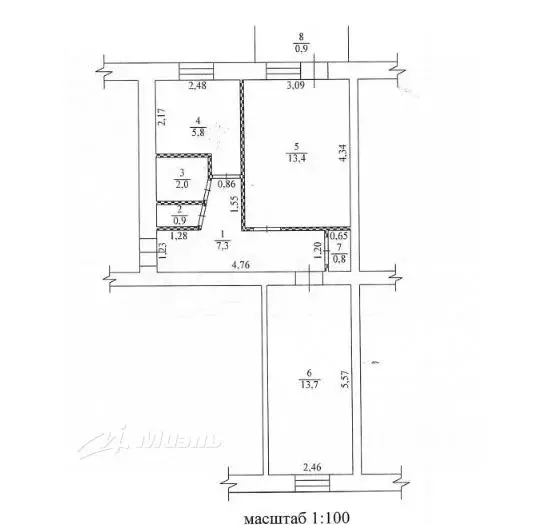 2-к кв. Севастополь ул. Вакуленчука, 5 (44.4 м) - Фото 1