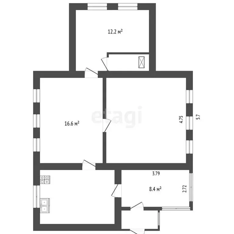 Дом в Альметьевск, улица Герцена (65.8 м) - Фото 1