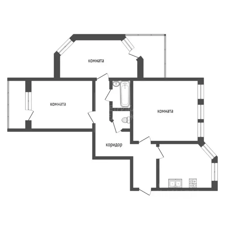 3-к кв. Тюменская область, Тюмень ул. Энергетиков, 16 (91.5 м) - Фото 1