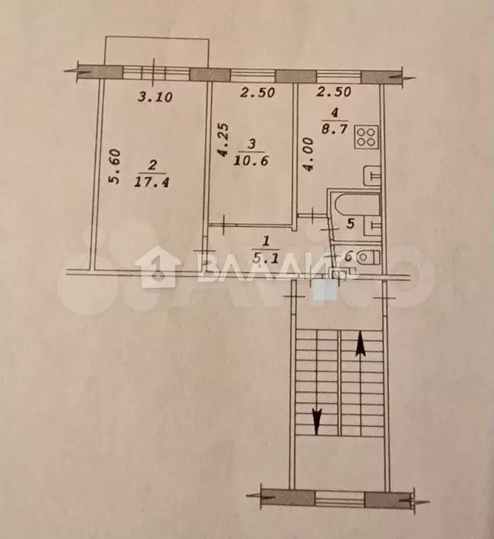 2-к. квартира, 45 м, 3/5 эт. - Фото 0