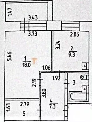 1-к кв. Пермский край, Пермь ул. Юрша, 25/1 (43.1 м) - Фото 2