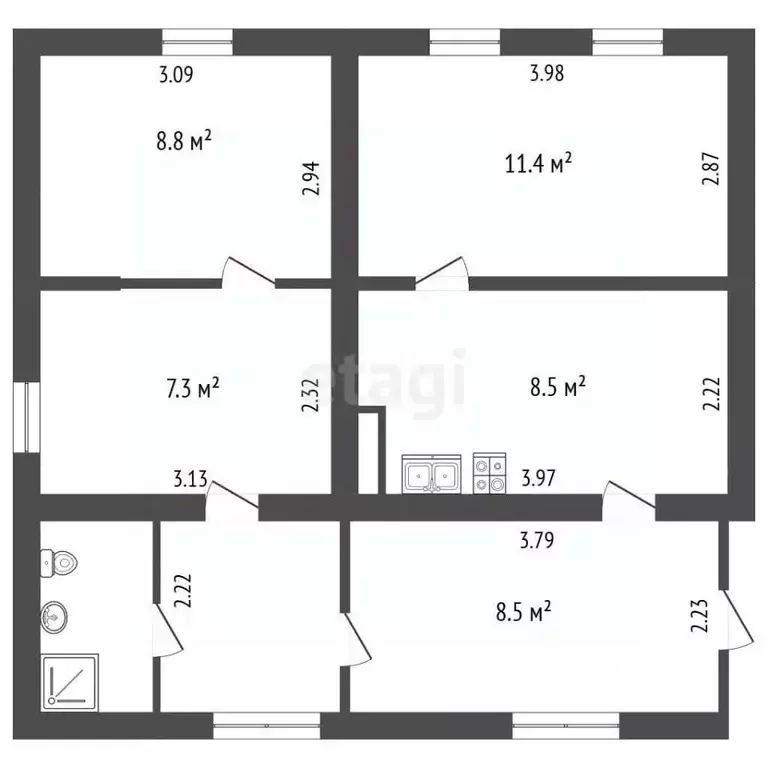 2-к кв. Крым, Судак ул. Яблоневая, 16 (36.0 м) - Фото 1