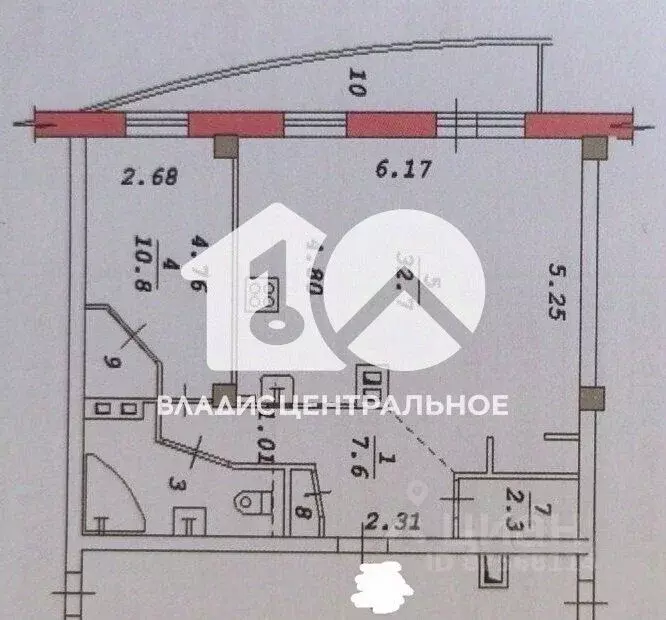 2-к кв. Новосибирская область, Новосибирск ул. Галущака, 15 (61.8 м) - Фото 1