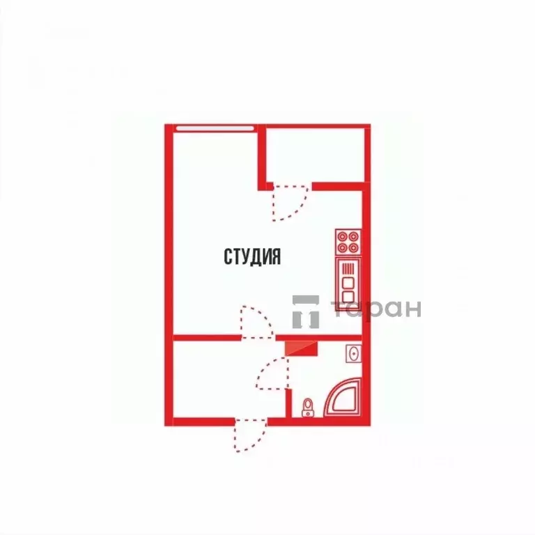 Студия Санкт-Петербург пос. Шушары, просп. Старорусский, 5к1 (24.5 м) - Фото 2