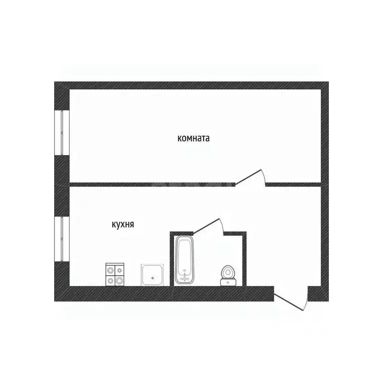 1-к кв. Ленинградская область, Кириши просп. Ленина, 15 (29.9 м) - Фото 2