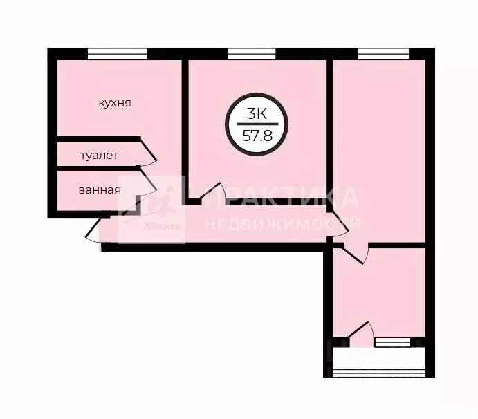3-к кв. Московская область, Химки ул. Пожарского, 20 (57.8 м) - Фото 2