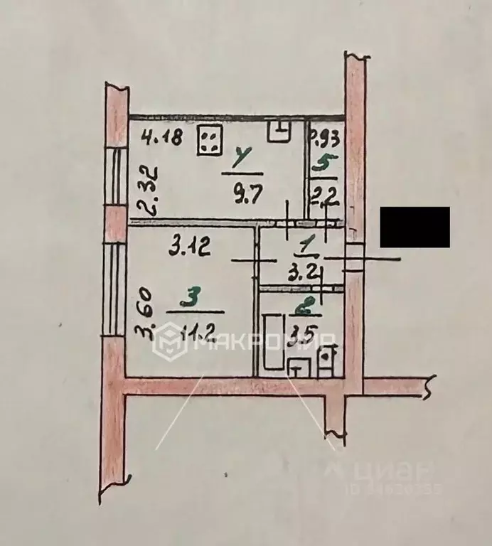 1-к кв. Орловская область, Орел Черепичная ул., 24А (29.8 м) - Фото 2