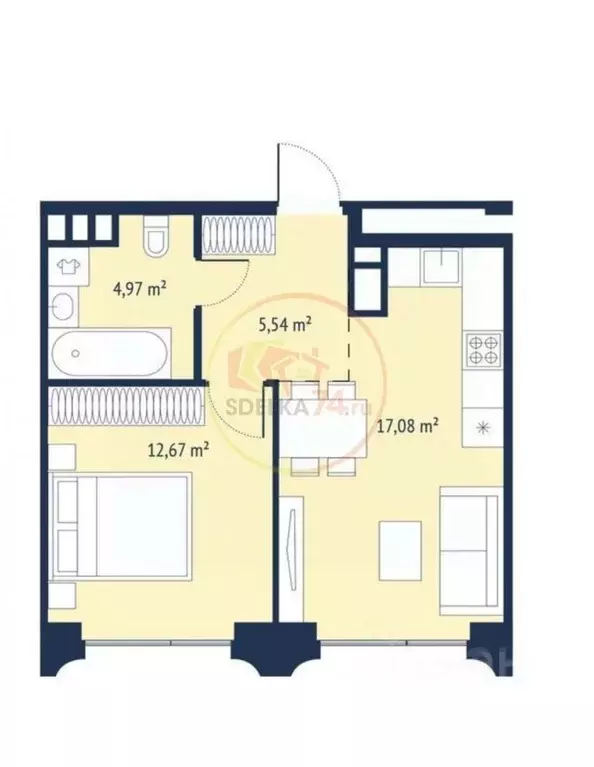 2-к кв. Москва Нагатинская ул., к3вл1 (42.0 м) - Фото 1