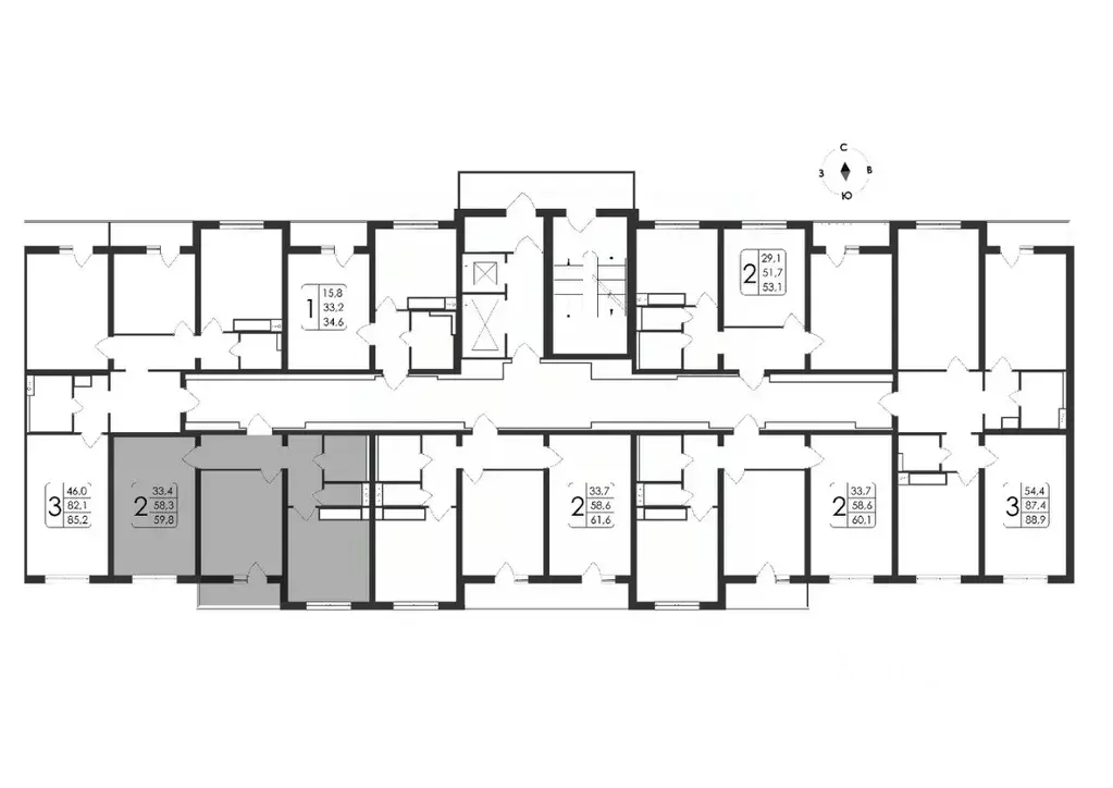 2-к кв. Воронежская область, Воронеж ул. Загоровского, 5/4 (59.8 м) - Фото 1