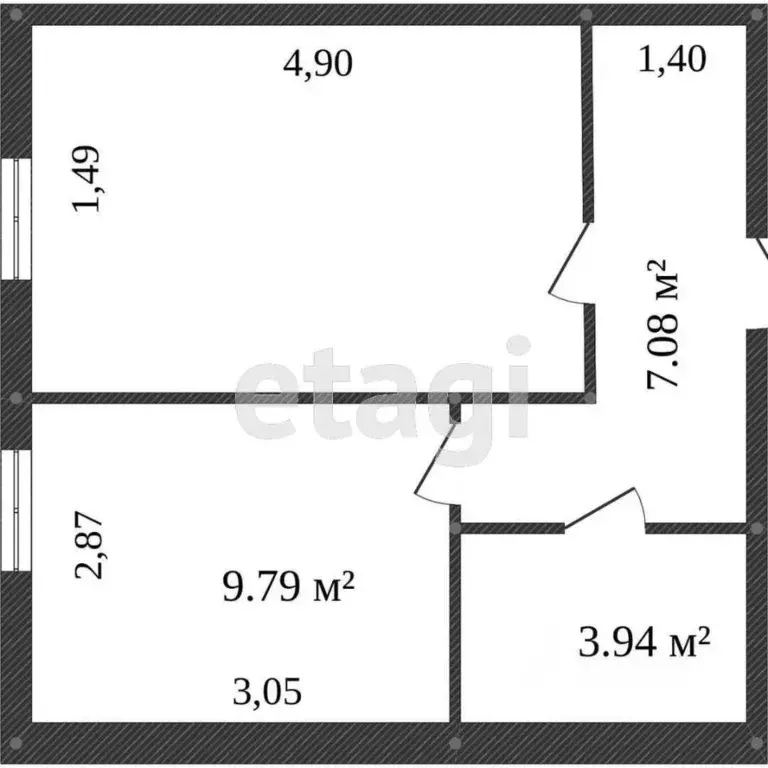 1-к кв. Белгородская область, Белгород ул. Костюкова, 14 (19.5 м) - Фото 2