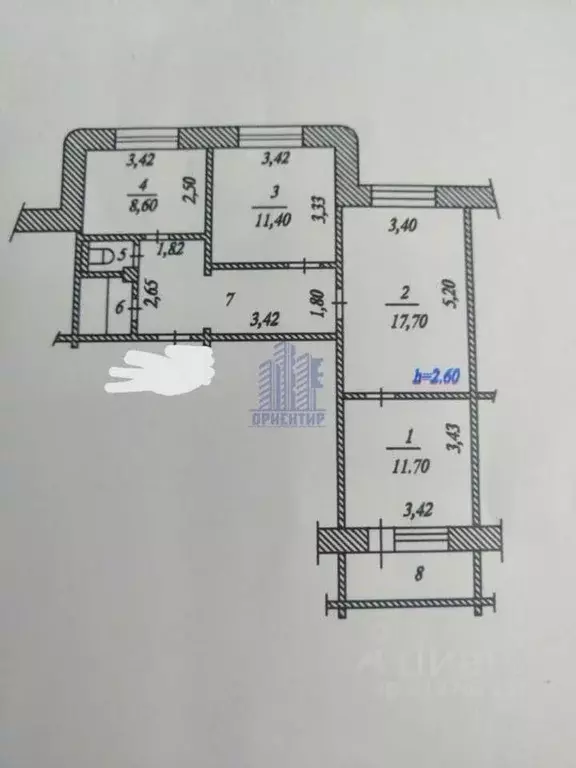 3-к кв. Чувашия, Чебоксары ул. Шумилова, 18 (64.2 м) - Фото 0