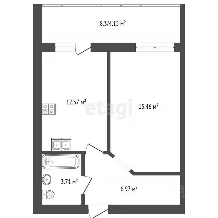 1-к кв. Марий Эл, Йошкар-Ола Спортивный мкр,  (42.66 м) - Фото 2