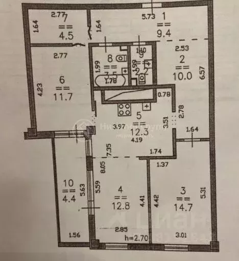 3-к кв. Нижегородская область, Нижний Новгород ул. Тимирязева, 35 ... - Фото 2