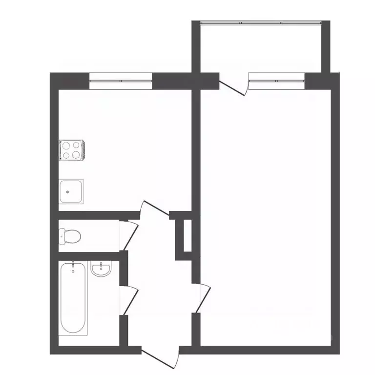 1-к кв. Тюменская область, Тюмень Мельничная ул., 24а (28.8 м) - Фото 2