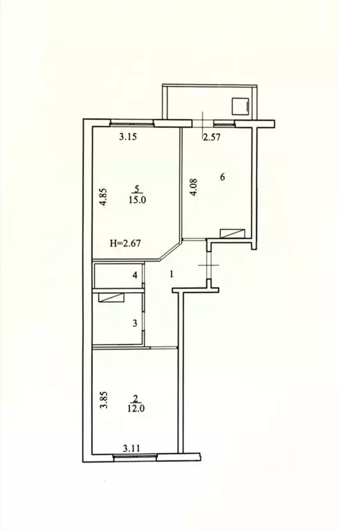 2-к кв. Волгоградская область, Волгоград ул. Шумского, 3 (48.0 м) - Фото 2