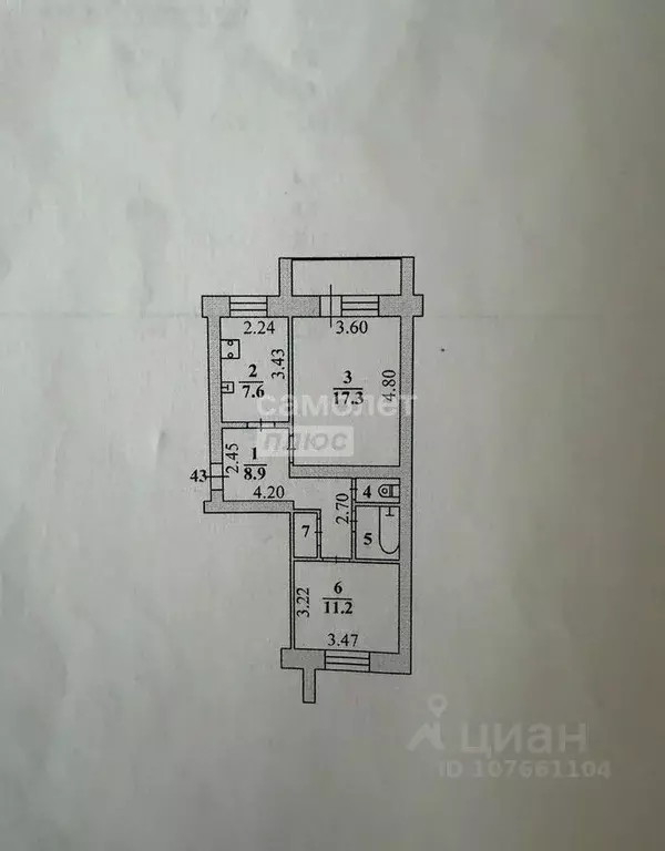 2-к кв. Липецкая область, Липецк Опытная ул., 21 (50.2 м) - Фото 1