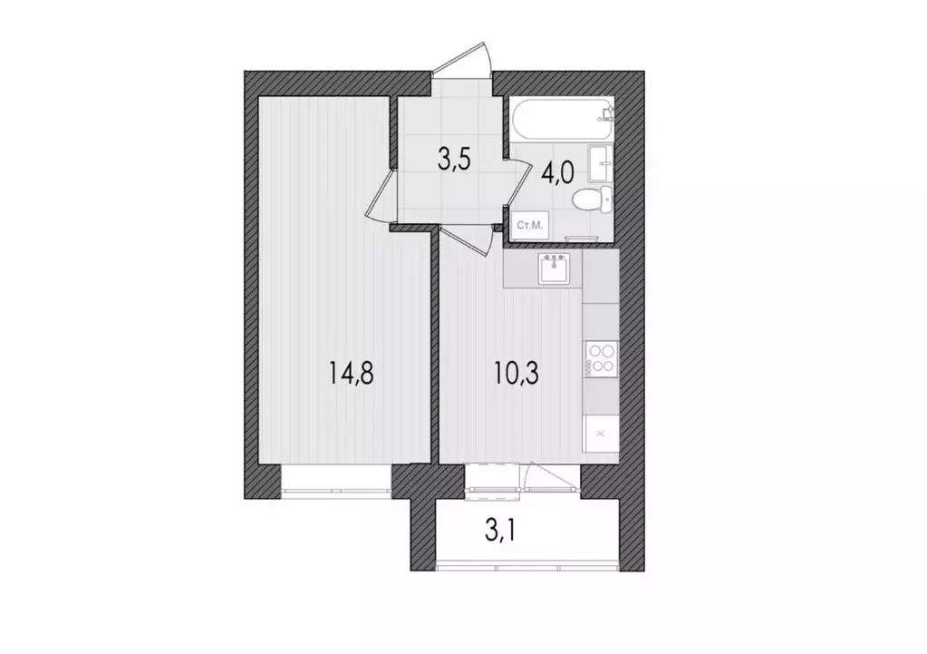 1-к кв. Кировская область, Киров ул. Капитана Дорофеева, 22 (35.7 м) - Фото 1