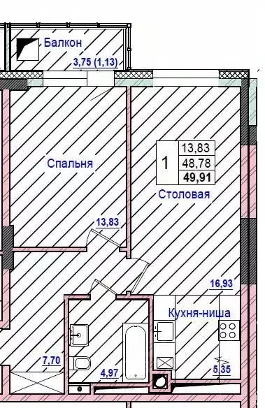 2-к кв. Саха (Якутия), Якутск Атмосфера жилой комплекс (49.0 м) - Фото 1