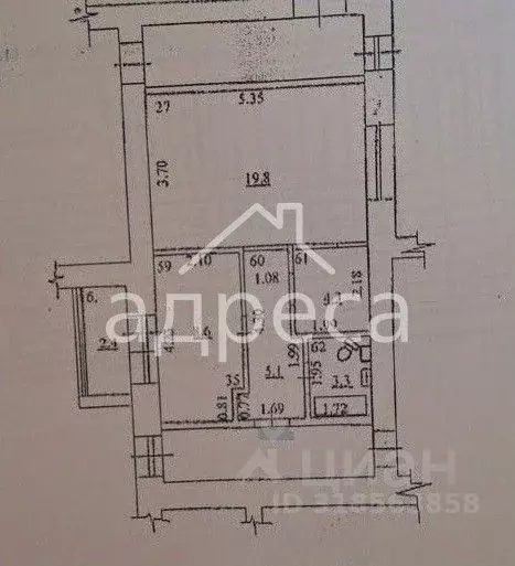 2-к кв. Самарская область, Самара Партизанская ул., 62 (42.0 м) - Фото 1